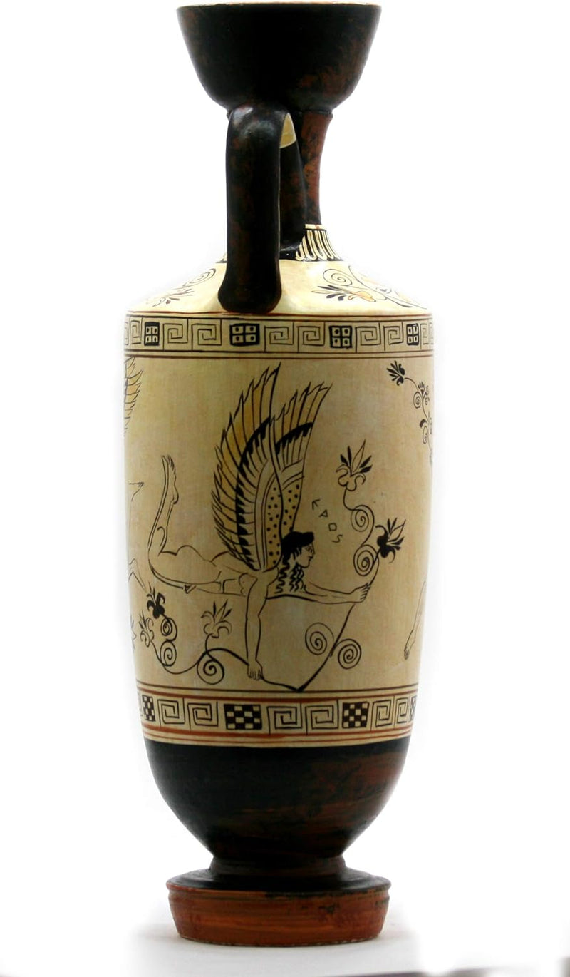 Atalanta Lekythos EROS Vase, Götter der Liebe, antike, griechische Keramik, Kopie