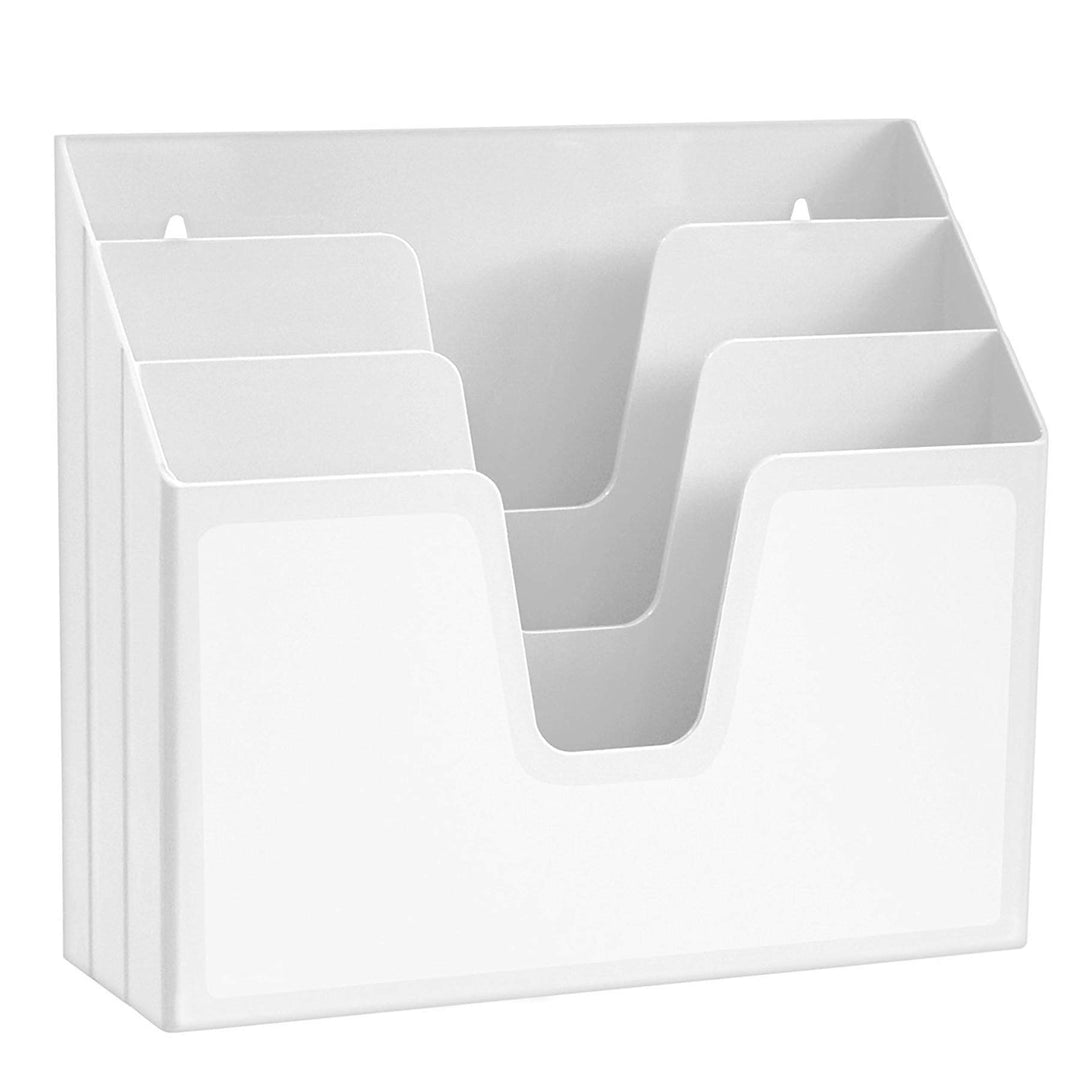 Acrimet Unterlagenhalter Dreifach Horizontalen (Weisse Farbe)