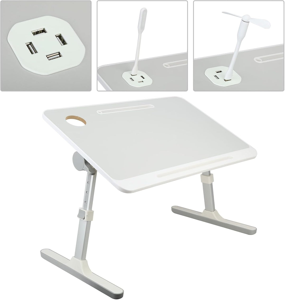 Laptop Bett Tablett Tisch, tragbarer Mini Lap Desk für Beine, höhenverstellbarer Laptop Bettständer,