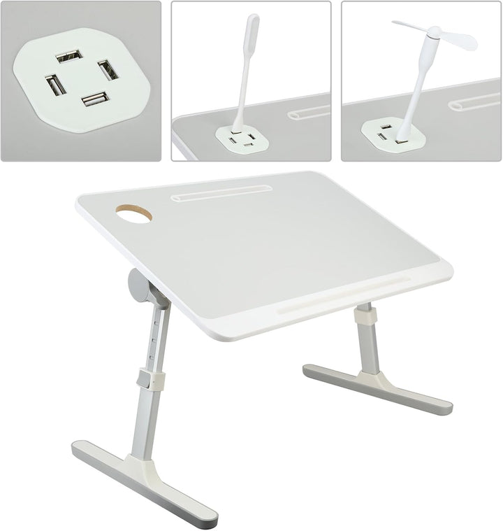 Laptop Bett Tablett Tisch, tragbarer Mini Lap Desk für Beine, höhenverstellbarer Laptop Bettständer,