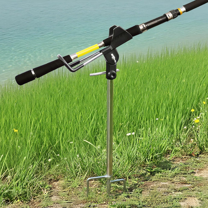 Rutenhalter, 2 Stück Angelrutenhalter Edelstahl, 360° Verstellbar, Tragbar Abnehmbar Universal Ruten