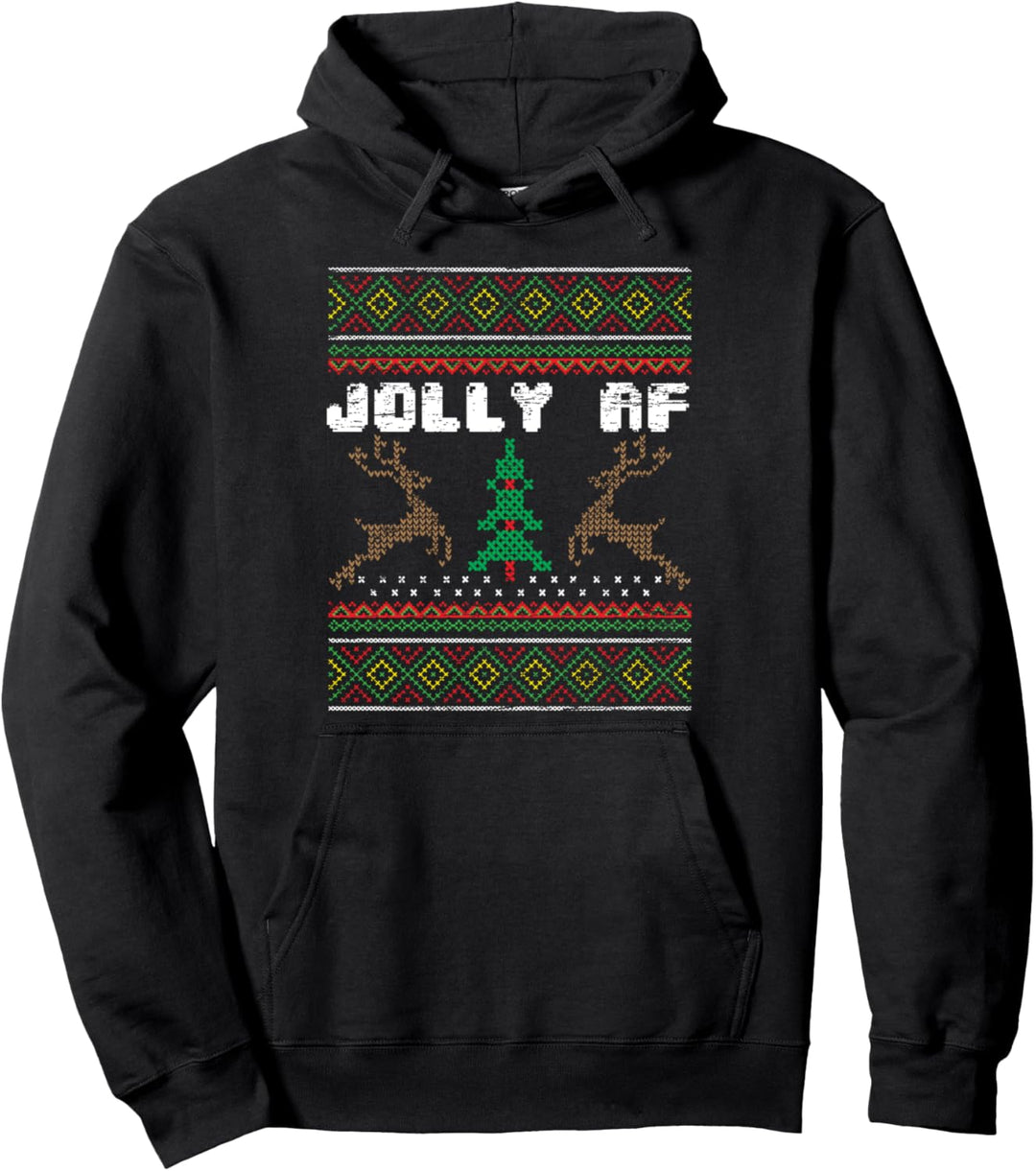 Jolly Af Lustiger Hässlicher Weihnachtspullover Pullover Hoodie
