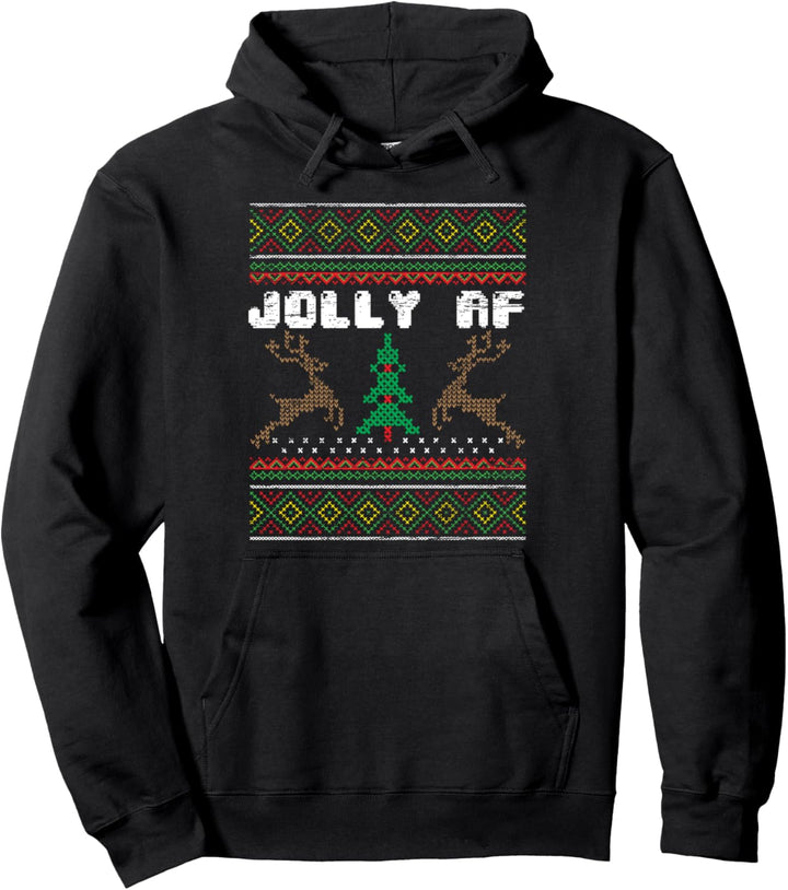 Jolly Af Lustiger Hässlicher Weihnachtspullover Pullover Hoodie