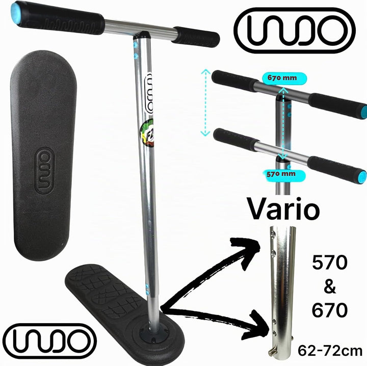 Indo 2.0 Trampolin Stunt-Scooter Freestyle Trick Trainer + Fantic26 Sticker Höhe 60cm, Höhe 60cm