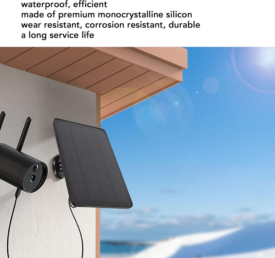 Kamera Solarpanel, IP65 Hocheffizienz 5V 4W monokristallines Silizium -Solarladegerät für Überwachun