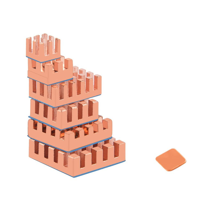 GeeekPi 18PCS Pure Copper Heatsinks for Raspberry Pi 5 /Pi 4B, CPU Cooler Heatsinks with Thermal Con