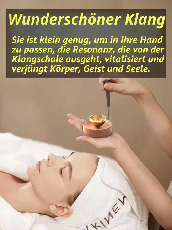 klangschale klein I Herzerwärmender Engelsklang I Portable-Klangschale I Super Mini Klangschale für
