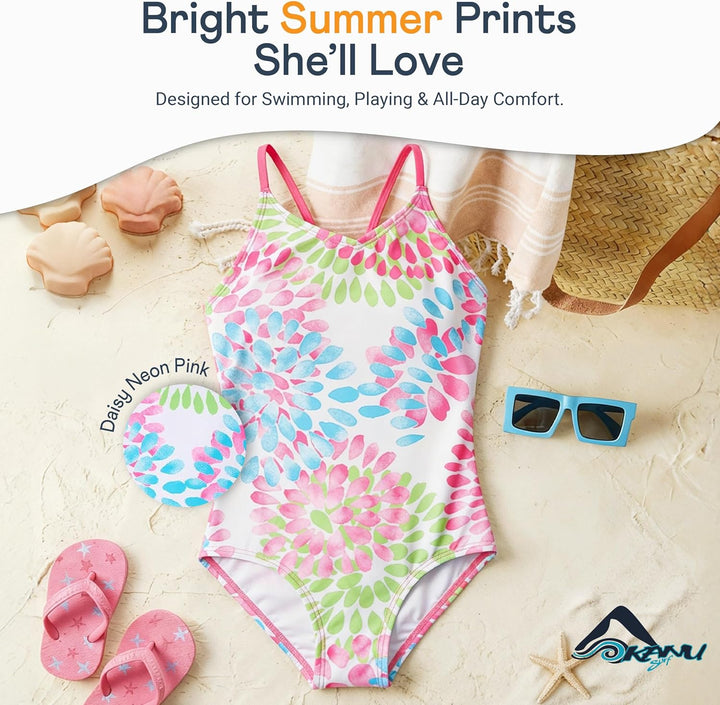 Kanu Surf Mädchen Badeanzug Daisy Beach Sport 1-Piece Swimsuit 2 Jahre Daisy Red/White/Blue, 2 Jahre