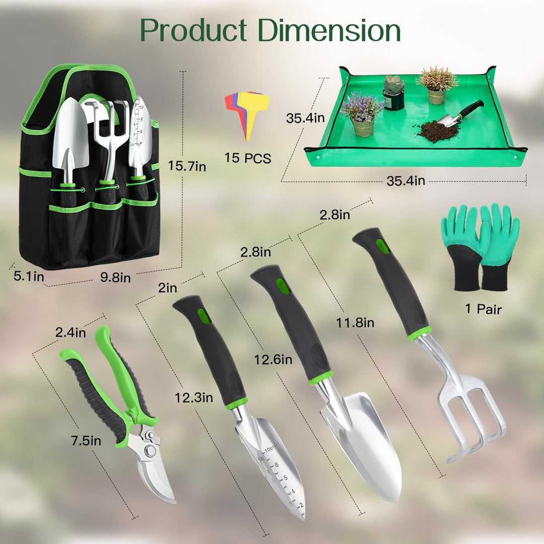 Housolution Gartengeräte Set, 8 PCS Gartenarbeit-Handwerkzeug-Set, Robust Aluminiumlegierung Gartena