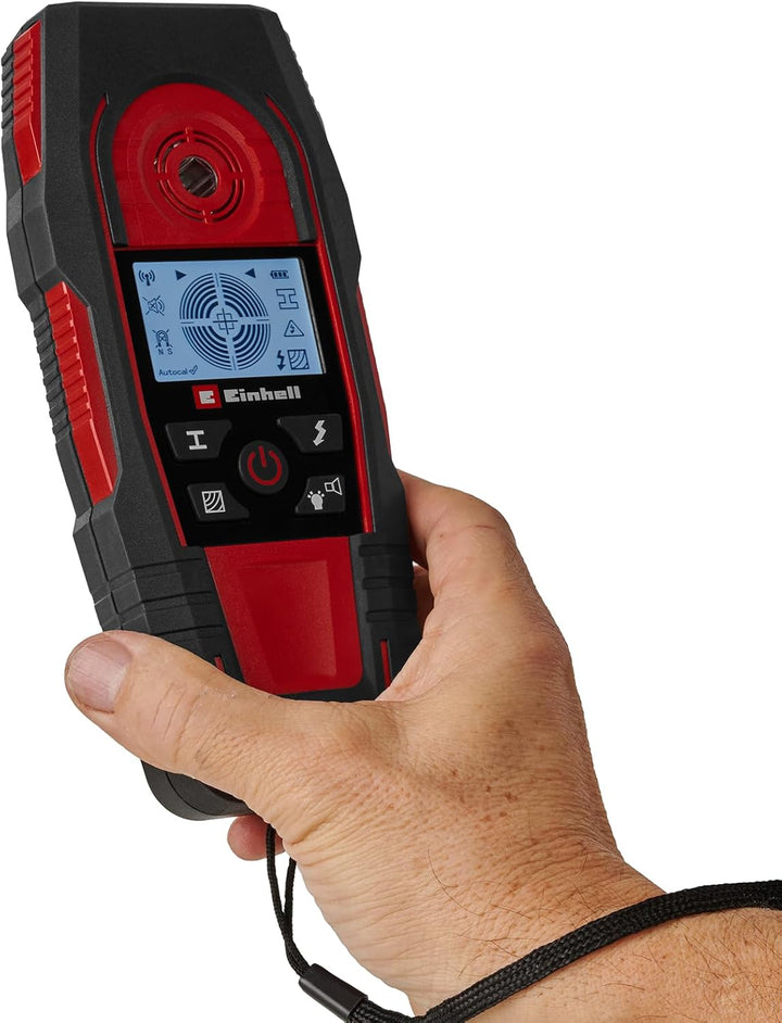 Einhell Digitales Ortungsgerät TE-MD 80 (max. Ortungstiefe Eisenmetall 80 mm, Stromleitung 60 mm, Ni