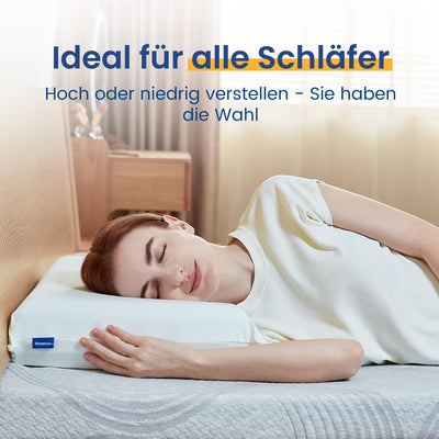Newentor® Ergonomisches Nackenstützkissen, Höhenverstellbares Memory Foam Kissen, Orthopädisches Kis