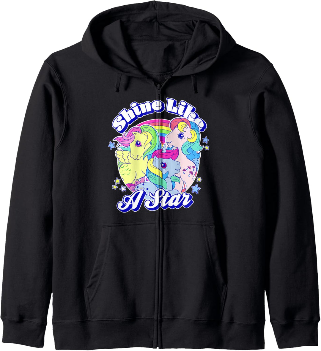 My Little Pony Group Shot Shine Like A Star Vintage Ponies Kapuzenjacke