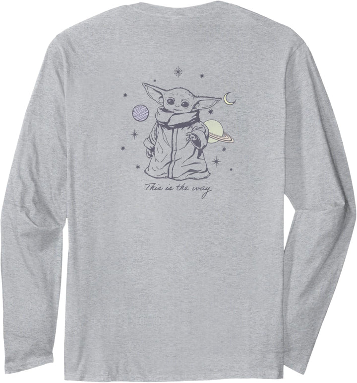Star Wars: The Mandalorian Grogu 6 Characters in Space Langarmshirt