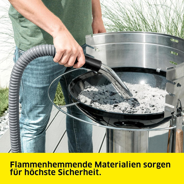 Kärcher AD 2 Aschesauger und Trockensauger (mit Filterreinigung, 14-Liter-Metallbehälter, Reinigung