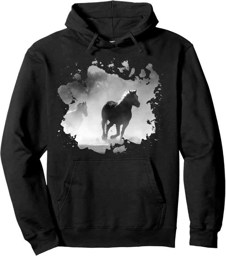 Schönes Pferd Niedliche Pferdekunst Pullover Hoodie