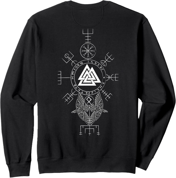 Wikinger Symbol Valknut Wotansknoten Viking (on back) Sweatshirt