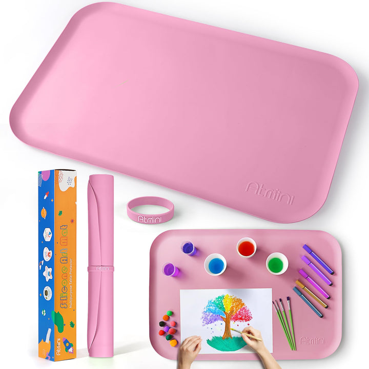 Silikonmatte Gross 60 x 40 cm, bastelunterlage kinder for Crafts, Sand Art, Painting, Resin, Handmad