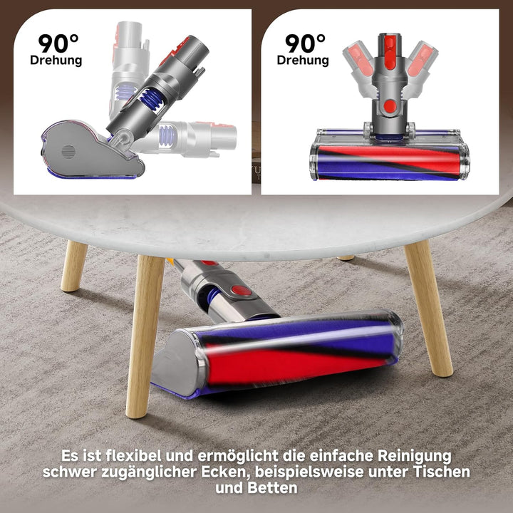 V11 Bodendüse für Dyson V15/V10/V8,bürste für dyson SV10/SV12/SV14, Harte Böden ersatzbürste,Soft Ro