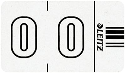 Leitz 66001000 Orgacolor Ziffernsignal 0, 500 Stück, weiss