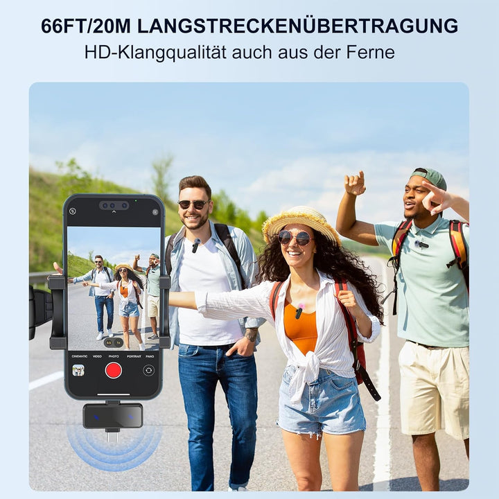 ZealSound M19 Kabelloses Lavalier-Mikrofon für iPhone/Android/PC/iPad, Ultraleichtes Ansteckmikrofon