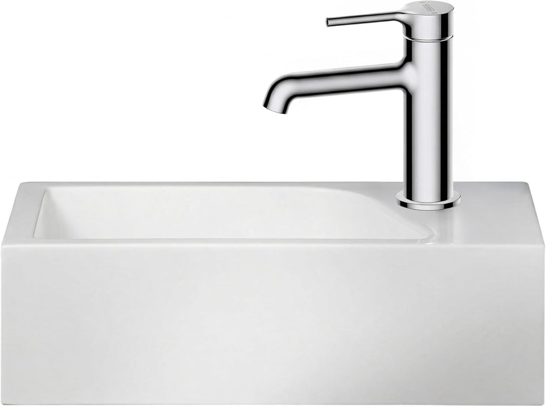 Stilform Mini Waschtisch Gäste WC Waschbecken für Wandmontage Mineralguss Links oder Rechts Handwasc
