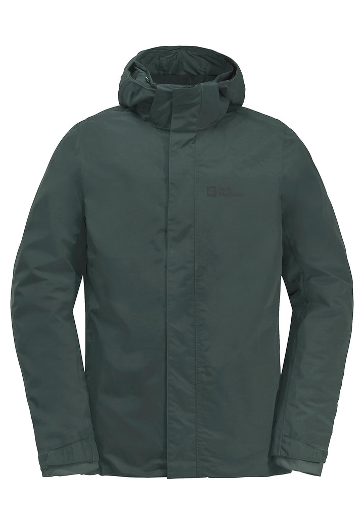 Jack Wolfskin Bergland 3 in 1 Jacke, Herren XXL black olive, XXL black olive