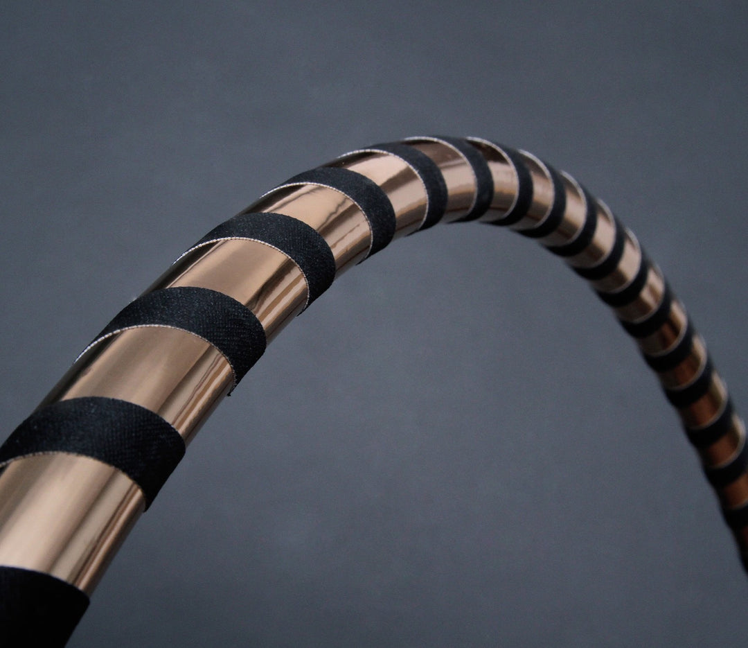 Designer Hula Hoop Reifen von Hoopomania Ø80/90/100cm Black &amp; Gold Ø100cm, Black &amp; Gold Ø100cm