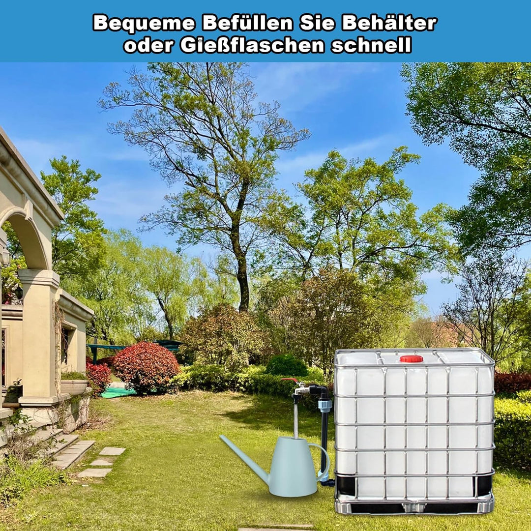 IBC Schwanenhals 3/4" Auslaufhahn, S60x6 Wasserhahn Absperrhahn 3/4 Zoll IBC Adapter für das Bequeme