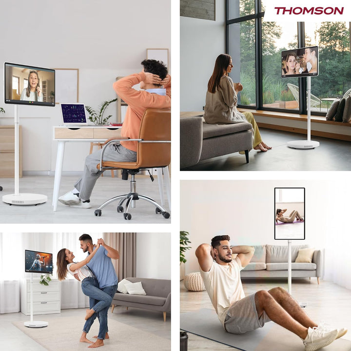 Thomson 27 Zoll (69 cm) Go Plus Pro, Tragbarer Full HD Android Smart TV mit Sprachsteuerung, Touchsc