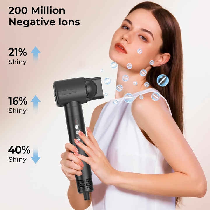 UKLISS Airstyler Pro 7 in 1,1400w Ionen Föhn mit Diffusor, 110000 U/Min Professioneller Hairstyler W