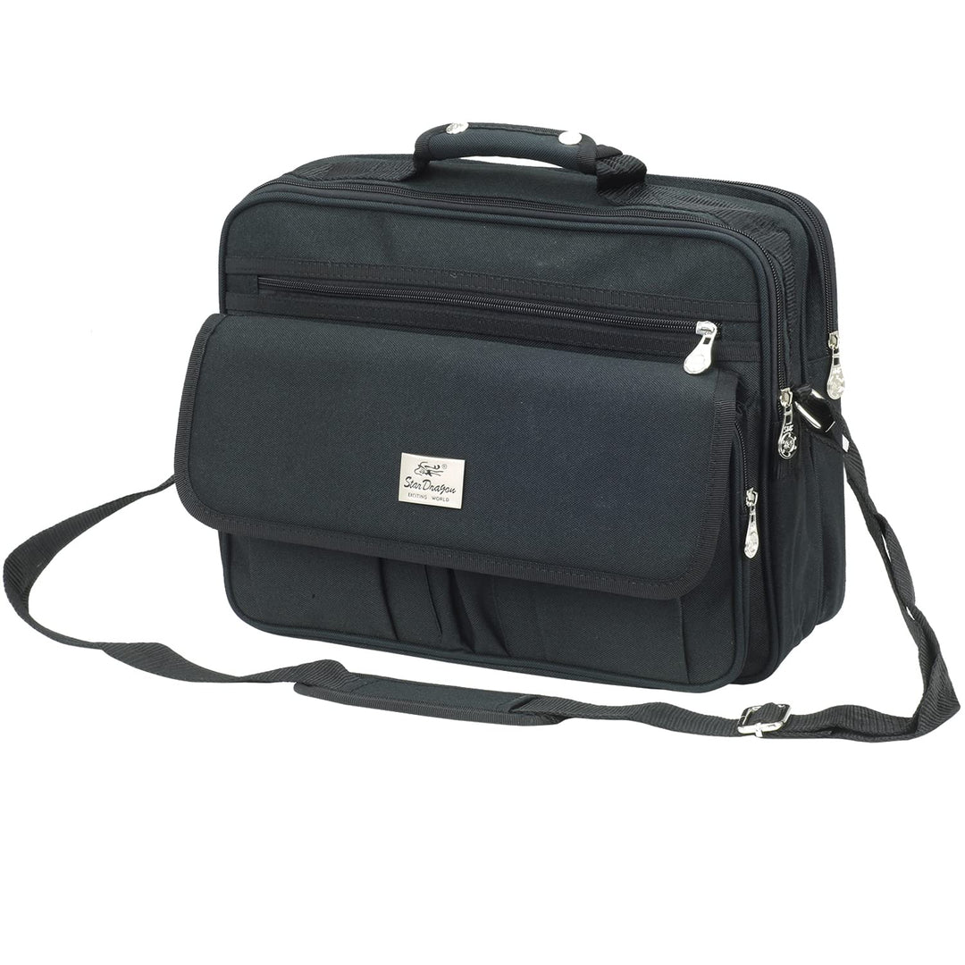 Herren Flugbegleiter Umhängetasche Arbeitstasche Schultertasche Messenger Herrentasche in Schwarz