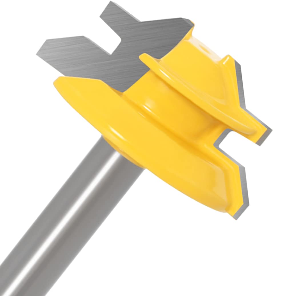 Oberfräser Set, 45 Grad Lock Mitre Router Bit Nutfräser + 8 mm Schaft Zungenschaft und Nutfräse Set