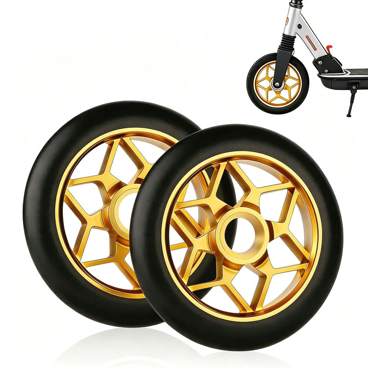 2 Stück Rutschfest Stunt Scooter Rollen, Stossdämpfend 110 mm Stunts Scooters Reifen Geräuscharm Gol