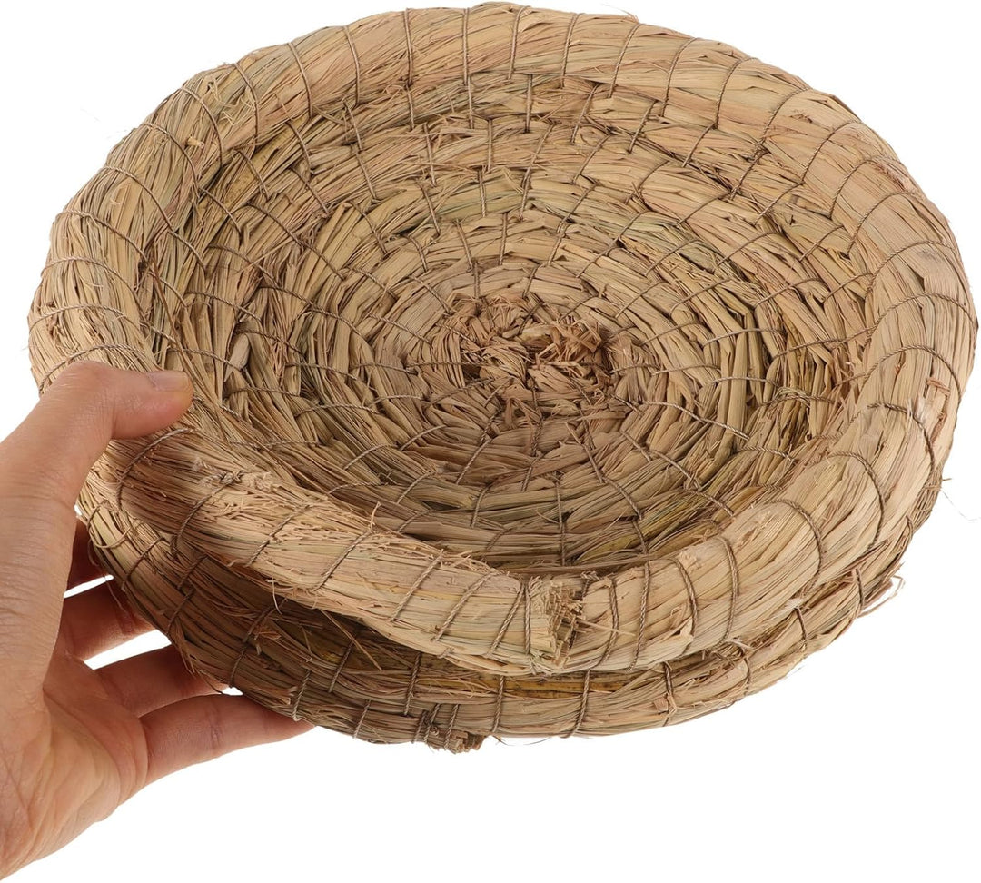 Alipis Geflochtene Stroh Legenester 5 Stück Pack für Kleintiere und Vögel Komfortables Haustierbett