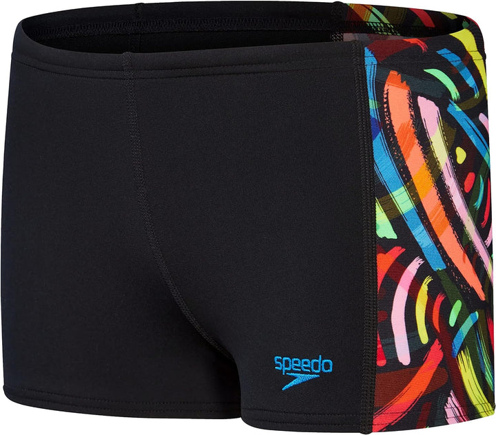Speedo DIGI ALOV PANL ASHT JM Black/RED BLK/VLCORG/FLUGRN/BRTYEL/LPIS1 13-14 Jahre Schwarz/Red, 13-1