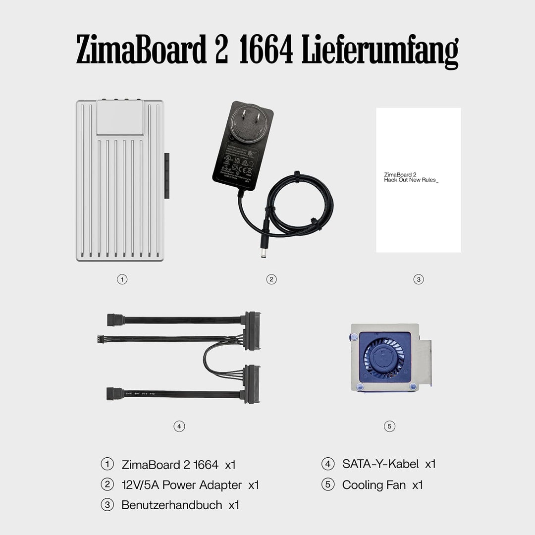 ZimaBoard 2 x86 Single Board Server Mini DIY NAS Personal Cloud mit Intel N150, 4 Kernen, 16GB LPDDR
