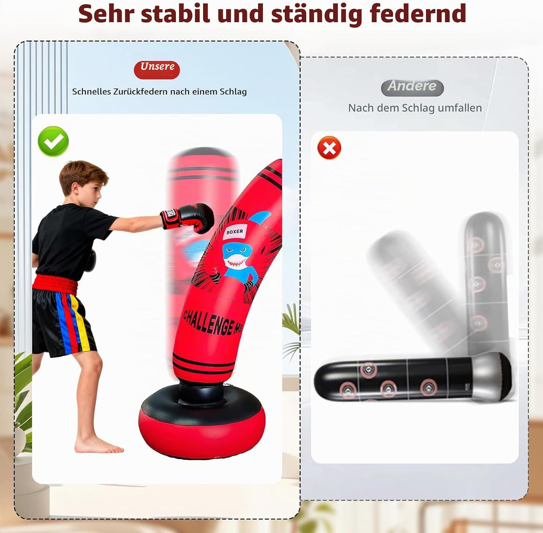 Aufblasbarer Boxsack, 47. 24 Zoll Boxsack, De-Stress Boxsack für Kinder für Junge/Mädchen, Boxsack F