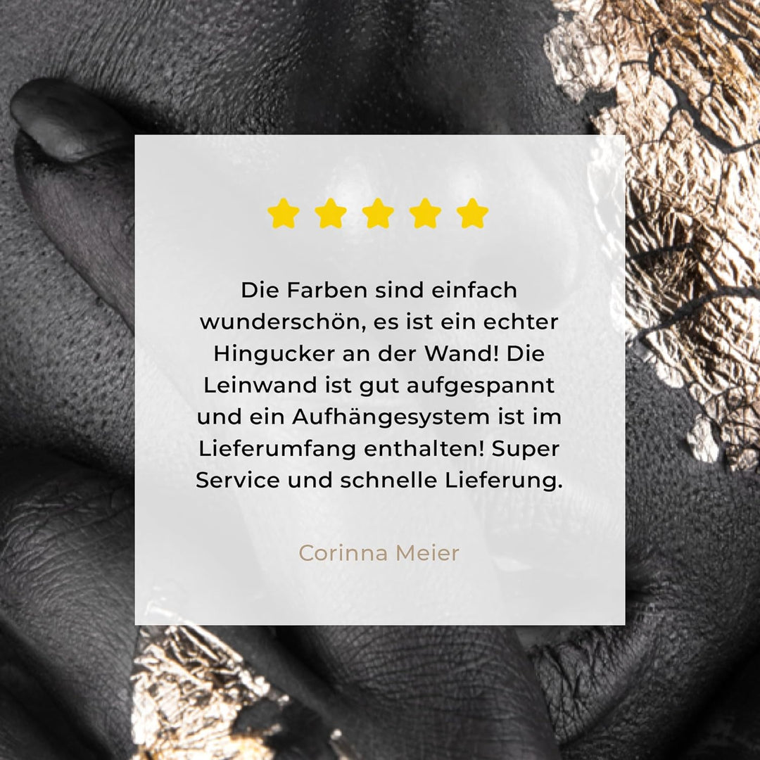 MuchoWow© Bild auf Leinwand Gross 80x120 cm XXL Schlafzimmer Bilder Wand Goldene Deko Wohnzimmer Mod