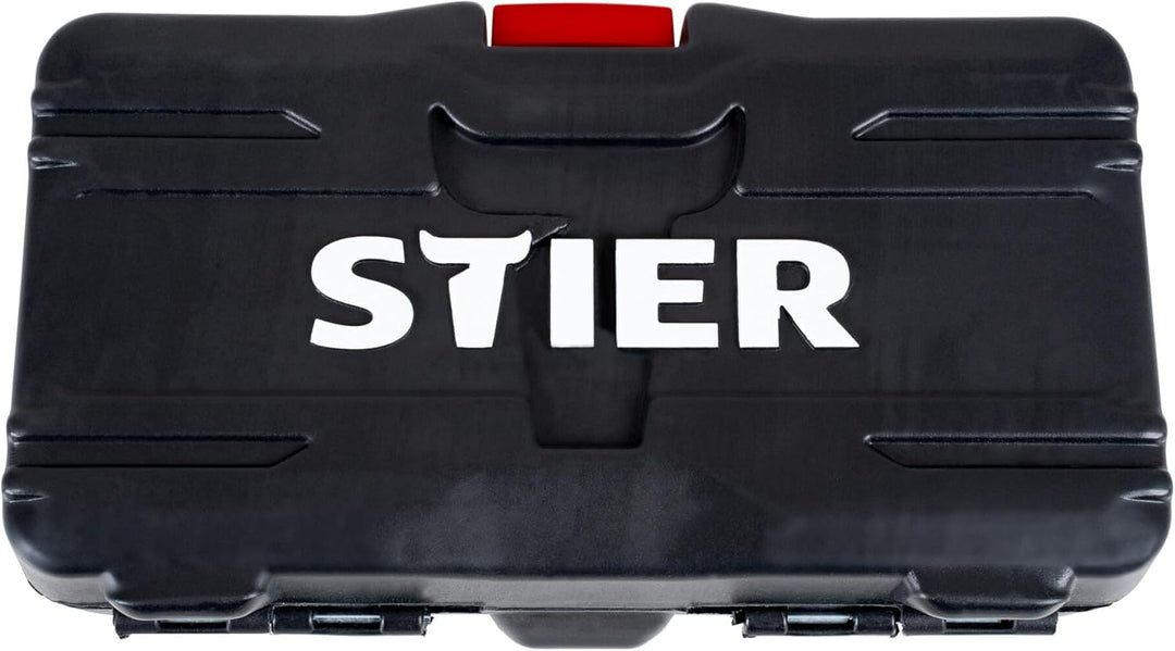 STIER Steckschlüssel-Satz, 48-teilig, 1/4 Zoll, Umschaltknarre, Vierkant-Steckschlüsseleinsatz, Torx