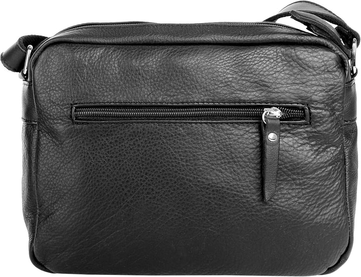 Samantha Look Umhängetasche echt Leder Damen | | 017792 Schwarz, Schwarz