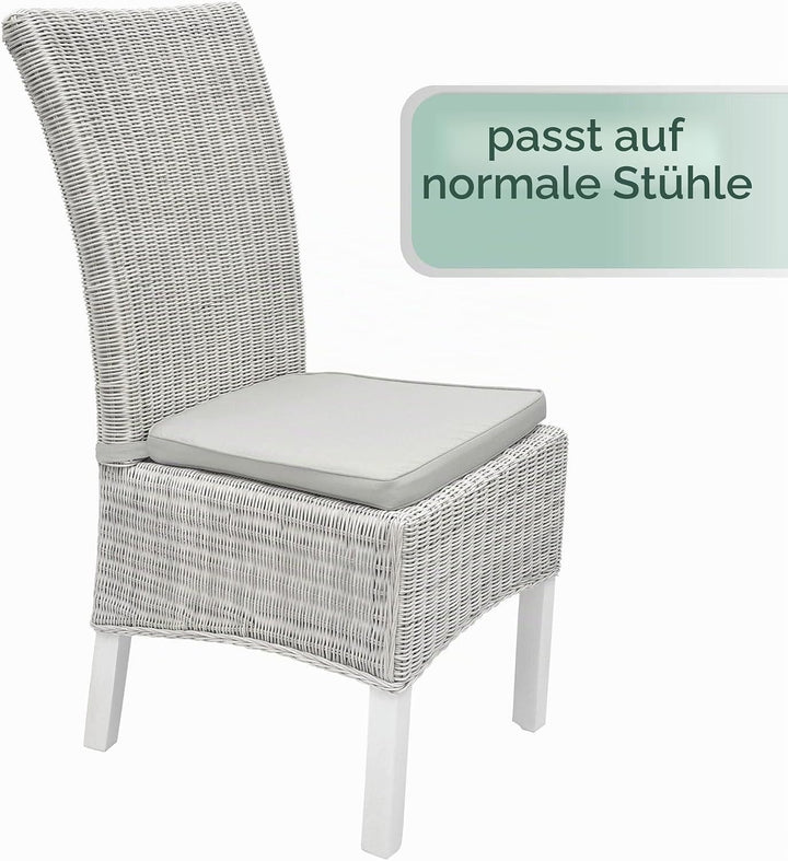 Beautissu Pia 4er Set Stuhlkissen 40x45 cm - Sitzkissen Outdoor Gartenstuhlkissen, Garten Sitzpolste