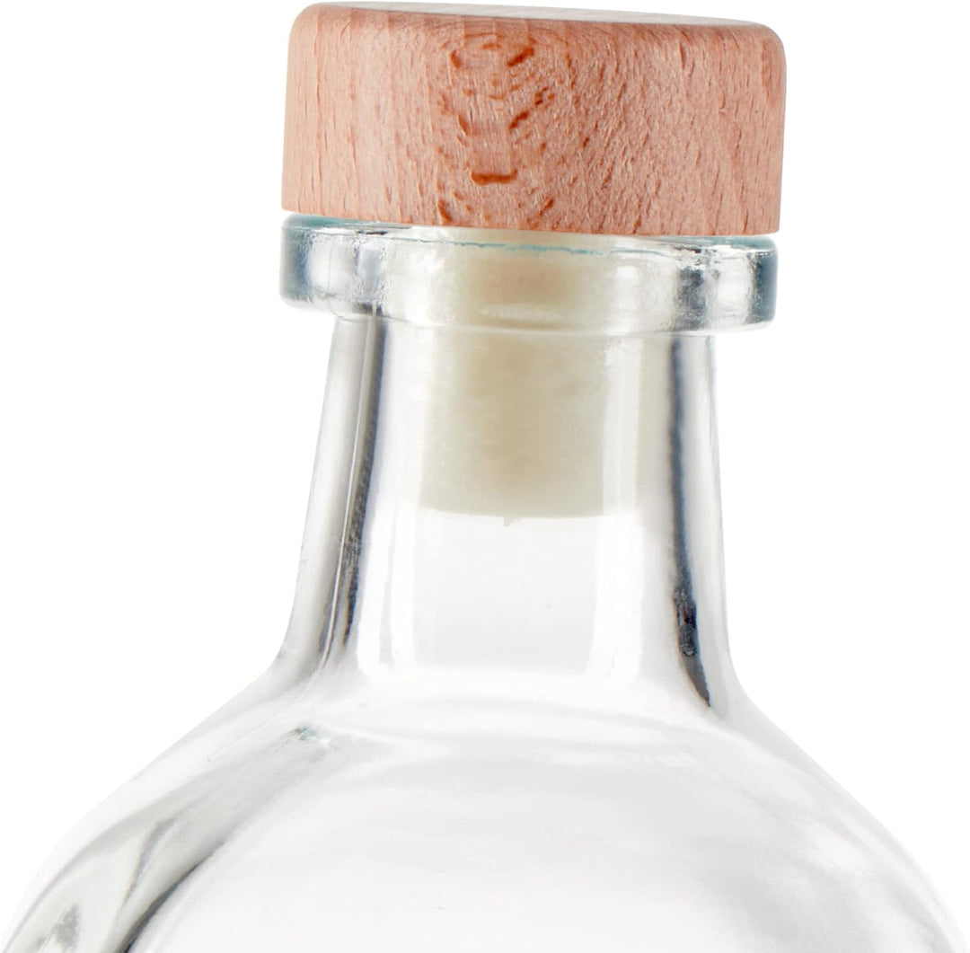 COM-FOUR® 6x Glasflasche 120 ml mit Korken - leere Flasche mit Korkenverschluss - Glasbehälter zum B