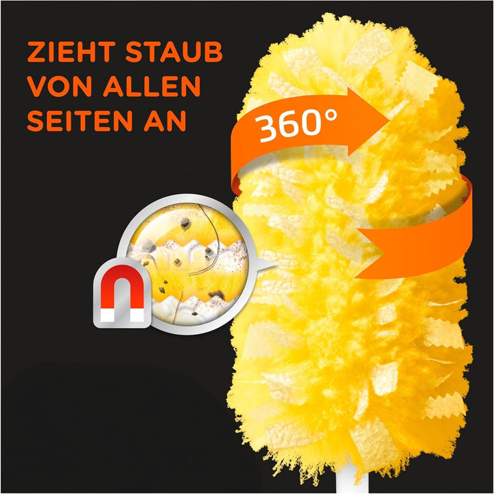 Swiffer Staubmagnet 360° Nachfüllpack 5 Tücher, Nimmt Staub, Haare & Allergene Aus Jeder Richtung Au