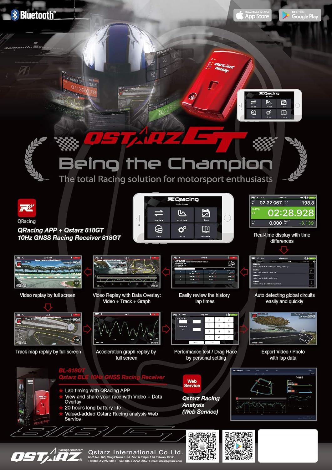 Qstarz BL-818GT GPS Empfänger Fahrzeugtracker Rot
