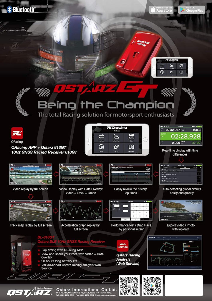 Qstarz BL-818GT GPS Empfänger Fahrzeugtracker Rot