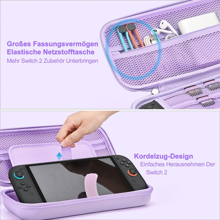 innoAura Switch 2 Tasche 14-in-1 Bundle für NS Switch 2 (2025), Switch 2 Case mit Tragetasche, Schut