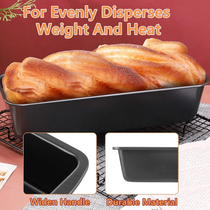 Brotbackform Kasten 29x13x6cm 2 Pieces,Gärkörbchen Oval 1 Piece,Brot Backen Zubehör,Kastenform Kuche