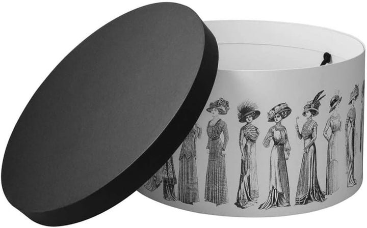 Hutbox Hutschachtel Hutkarton Nostalgie Damen - Accessoires Frühling-Sommer Herbst-Winter Frühjahr S