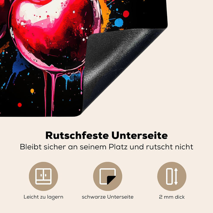 Herdabdeckplatte 59x52 cm Einteilig Ceranfeld Abdeckplatte Küche Deko Ceranfeldabdeckung Herdabdecku