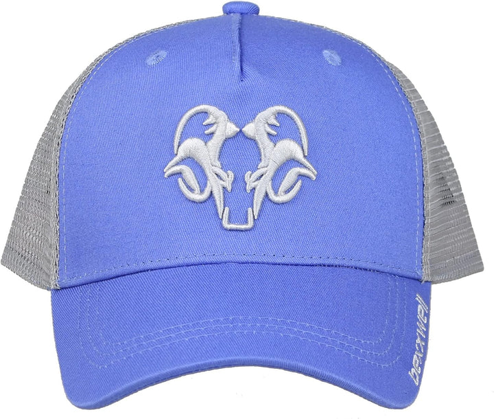 Bexxwell Trucker Cap blau/grau mit 3D Logo-Stickerei (optimale Passform, Kappe, Blue, Grey, Truckerc
